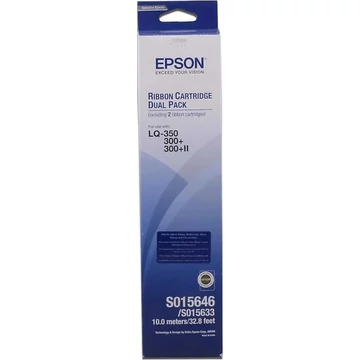 S015646 Festékszalag dualpack LQ 350 nyomtatóhoz, EPSON, fekete