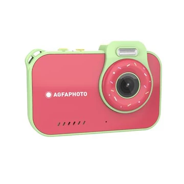 Fényképezőgép, digitális, vízálló, gyerekeknek, AGFAPHOTO Realikids 2 "ARKCW2PK", piros-zöld