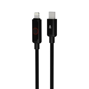 Töltőkábel, USB-C - lightning (Apple), 27W, 1 m, AVAX "CB651 Pulsey", szürke