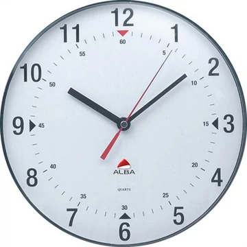 Falióra, 25 cm, ALBA "Classic", áttetsző szürke Falióra, 25 cm, ALBA "Classic", áttetsző szürke