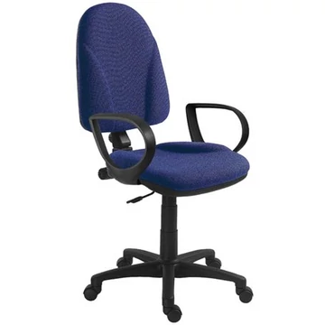 Irodai forgószék, szövetborítás, fekete lábkereszt, karfával, "1080", kék Irodai forgószék, szövetborítás, fekete lábkereszt, karfával, "1080", kék