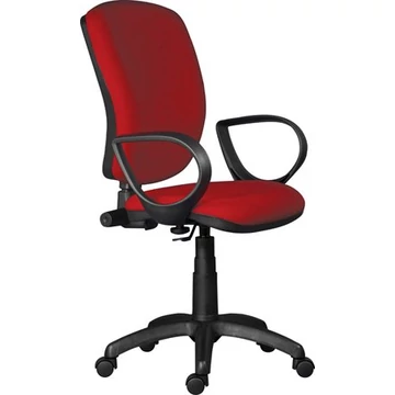 Irodai forgószék, szövetborítás, fekete lábkereszt, "Nuvola", piros Irodai forgószék, szövetborítás, fekete lábkereszt, "Nuvola", piros