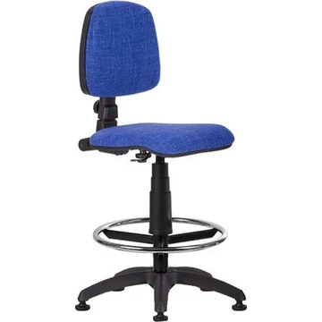 Irodai forgószék, lábtartóval, tappanccsal "Bora", kék