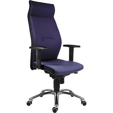 Főnöki szék, magas háttámlával,szövetborítás, alumínium lábkereszt, "1824 Lei", kék Főnöki szék, magas háttámlával,szövetborítás, alumínium lábkereszt, "1824 Lei", kék