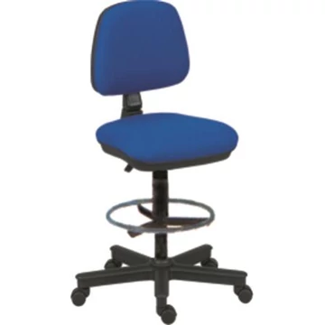 Irodai forgószék, lábtartóval,   "Bora",fekete-szürke