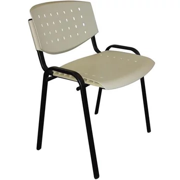 Tárgyalószék lyukacsos műanyag, "Taurus" csontszín Tárgyalószék lyukacsos műanyag, "Taurus" csontszín