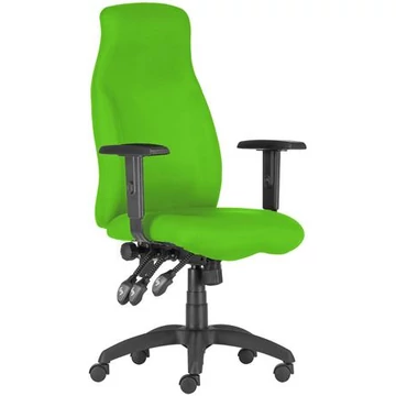 Menedzserszék, szövetborítás, fekete lábkereszt, "Hufo", élénkzöld Menedzserszék, szövetborítás, fekete lábkereszt, "Hufo", élénkzöld