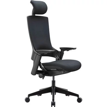 Irodai forgószék, feszített szövet háttámla, fekete szövet ülőlap, fekete műanyag váz és lábkereszt, "Wellington" Irodai forgószék, feszített szövet háttámla, fekete szövet ülőlap, fekete műanyag váz és lábkereszt, "Wellington"