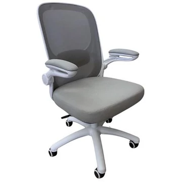 Irodai forgószék, szürke hálós háttámla, szövet ülőlap, fehér műanyag váz és lábkereszt,"Kea" Irodai forgószék, szürke hálós háttámla, szövet ülőlap, fehér műanyag váz és lábkereszt,"Kea"