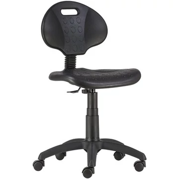 Munkaszék, gázliftes, háttámlás, műanyag ülőfelület és támla, "1290", fekete Munkaszék, gázliftes, háttámlás, műanyag ülőfelület és támla, "1290", fekete