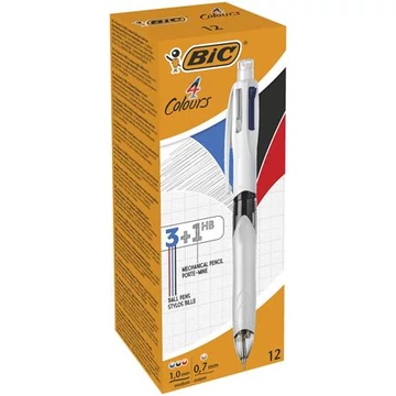 Golyóstoll, háromszínű, nyomósirónnal egyben, BIC "4 Colours" Golyóstoll, háromszínű, nyomósirónnal egyben, BIC "4 Colours"