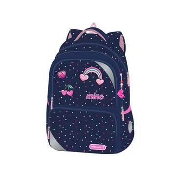 Iskolatáska, cipzáras, BELMIL "Maxi Packspecial T-Simple Heart", pöttyös-szivecskés Iskolatáska, cipzáras, BELMIL "Maxi Packspecial T-Simple Heart", pöttyös-szivecskés