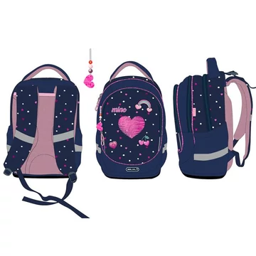 Iskolatáska, cipzáras, BELMIL "Leisure Special T-Simple Heart", szivecske Iskolatáska, cipzáras, BELMIL "Leisure Special T-Simple Heart", szivecske