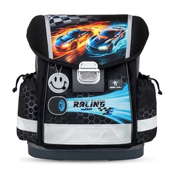 Iskolatáska, fémcsat, BELMIL "Classy Race it", versenyautó