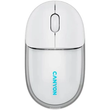 Egér, vezeték nélküli, dual-mode kapcsolat, optikai, CANYON "OnClick 24", fehér