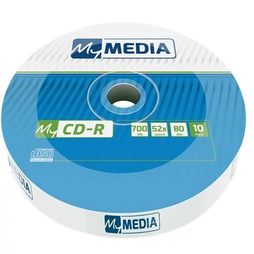 CD-R lemez, 700MB, 52x, 10 db, zsugor csomagolás, MYMEDIA (by VERBATIM) CD-R lemez, 700MB, 52x, 10 db, zsugor csomagolás, MYMEDIA (by VERBATIM)