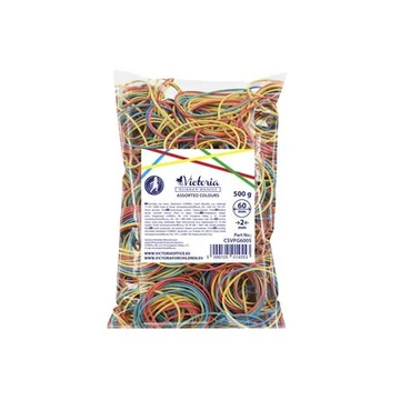 Postázógumi, 60X2 mm, VICTORIA FACILITY, 0,5 kg, vegyes színű Postázógumi, 60X2 mm, VICTORIA FACILITY, 0,5 kg, vegyes színű