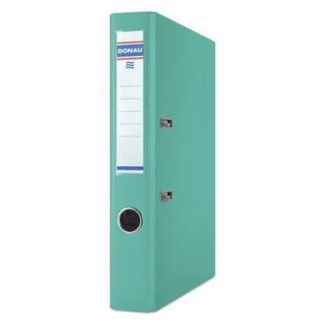 Iratrendező, 50 mm, A4, PP, élvédő sínnel, DONAU "Premium", türkiz Iratrendező, 50 mm, A4, PP, élvédő sínnel, DONAU "Premium", türkiz