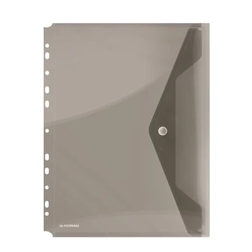 Irattartó tasak, A4, PP, patentos, lefűzhető, DONAU, füstszínű Irattartó tasak, A4, PP, patentos, lefűzhető, DONAU, füstszínű