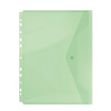Irattartó tasak, A4, PP, patentos, lefűzhető, DONAU, zöld Irattartó tasak, A4, PP, patentos, lefűzhető, DONAU, zöld