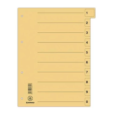 Regiszter, karton, A4, mikroperforált, DONAU, citromsárga Regiszter, karton, A4, mikroperforált, DONAU, citromsárga