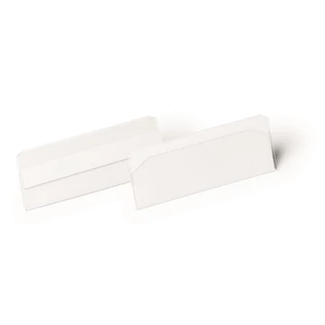 Logisztikai zseb, 100x38 mm, fekvő, DURABLE "HARD COVER", öntapadó csíkkal, átlátszó, 10 db/csomag