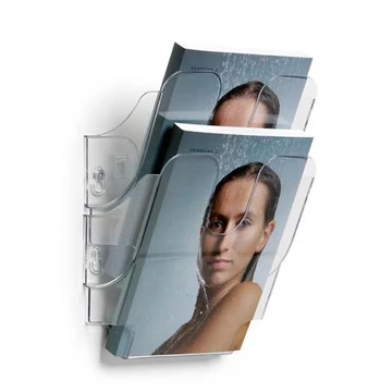 Prospektustartó, fali, álló, A5, DURABLE "FLEXIPLUS 2", áttetsző Prospektustartó, fali, álló, A5, DURABLE "FLEXIPLUS 2", áttetsző