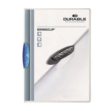 Gyorsfűző, klipes, A4, DURABLE "Swingclip® 30", kék