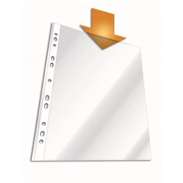 Genotherm, lefűzhető, PP, A4, 48 mikron, víztiszta, DURABLE, 100 db/csomag