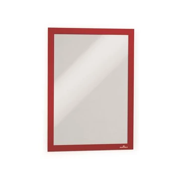 Infokeret, A4, öntapadó háttal, DURABLE "DURAFRAME®", piros, 10 db/csomag