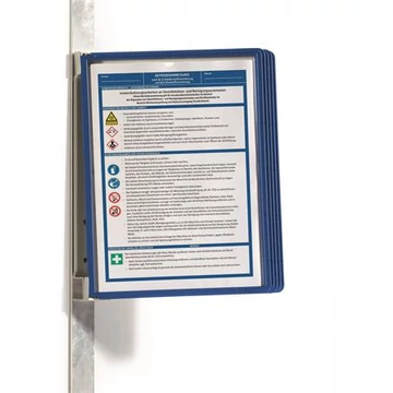 Bemutatótábla tartó, fali, mágneses, 5 db bemutatótáblával, DURABLE "VARIO® 5 MAGNET", sötétkék Bemutatótábla tartó, fali, mágneses, 5 db bemutatótáblával, DURABLE "VARIO® 5 MAGNET", sötétkék