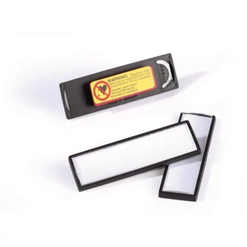 Névkitűző, 17x67 mm, mágneses, DURABLE "CLIP CARD", fekete