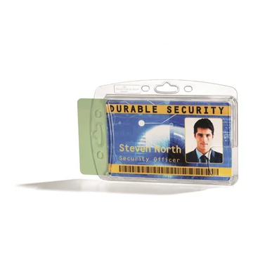 Azonosítókártya-tartó, 2 kártyához, zárt, DURABLE "ENCLOSED", áttetsző Azonosítókártya-tartó, 2 kártyához, zárt, DURABLE "ENCLOSED", áttetsző