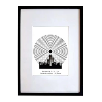 Képkeret, 21x29,7 cm, aluminium keret, "Fotoplus", fekete Képkeret, 21x29,7 cm, aluminium keret, "Fotoplus", fekete
