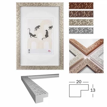 Képkeret, műanyag, 10x15 cm, "Mosaic", pezsgő Képkeret, műanyag, 10x15 cm, "Mosaic", pezsgő