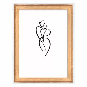 Képkeret, fa, 10x15 cm, "Silhouette", bükkfa