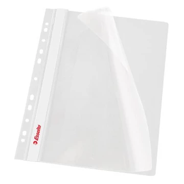 Gyorsfűző, lefűzhető, PP, A4, ESSELTE, VIVIDA, fehér, 10 db/csomag