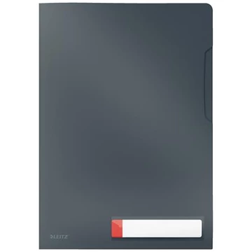 Genotherm, "L", A4, PP, LEITZ "Cosy Privacy", bársonyszürke, 3 db/csomag