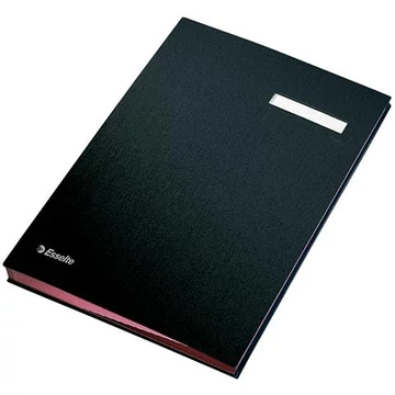 Aláírókönyv, A4, 20 részes, karton, ESSELTE, fekete Aláírókönyv, A4, 20 részes, karton, ESSELTE, fekete