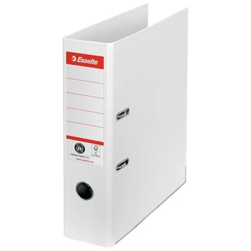 Iratrendező, 75 mm, A4, élvédő sínnel, ESSELTE "No.1", fehér