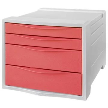 Irattároló, műanyag, 4 fiókos, ESSELTE "Colour`Breeze", áttetsző korall Irattároló, műanyag, 4 fiókos, ESSELTE "Colour`Breeze", áttetsző korall