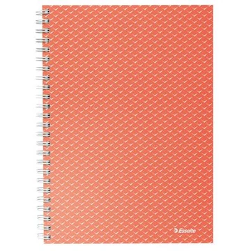 Spirálfüzet, A5, kockás, 80 lap, ESSELTE "Colour`Breeze", korall