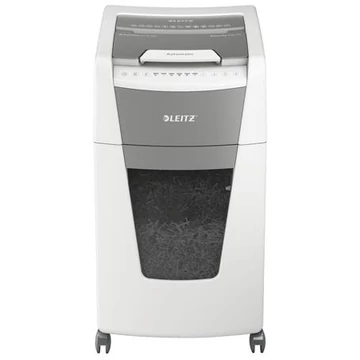 Iratmegsemmisítő, mikrokonfetti, 300 lap, LEITZ "IQ AutoFeed Office 300 P5 Pro"
