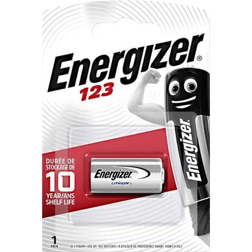 Speciális elem, CR123 fotóelem, 1 db, lítium, ENERGIZER Speciális elem, CR123 fotóelem, 1 db, lítium, ENERGIZER