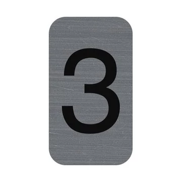 Információs tábla, öntapadó, 2,5x4,4 cm, alumíniumhatású, EXACOMPTA, 3-as