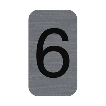 Információs tábla, öntapadó, 2,5x4,4 cm, alumíniumhatású, EXACOMPTA, 6-os