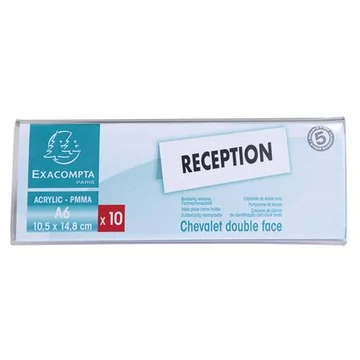 Névtábla tartó, asztali, 150x50x140 mm, EXACOMPTA