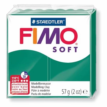 Gyurma, 56 g, égethető, FIMO "Soft", smaragdzöld Gyurma, 56 g, égethető, FIMO "Soft", smaragdzöld