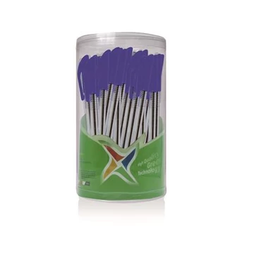 Golyóstoll, 0,20 mm, kupakos, FLEXOFFICE "FO-049", kék, 50 db/csomag