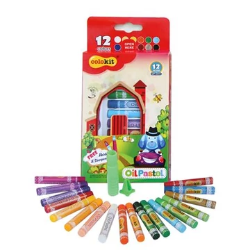 Olajpasztell kréta COLOKIT "Oil Pastel", 12 különböző szín Olajpasztell kréta COLOKIT "Oil Pastel", 12 különböző szín